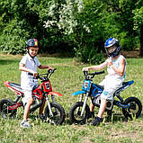 Дитячий електро мотоцикл двоколісний на акумуляторі мотор 250 W Bambi M 5776 для дітей від 6 років Синій, фото 10