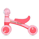 Дитячий біговел велобіг 1.5-3 роки Ведмежатко музика світло Bambi M 5762 Рожевий, фото 5
