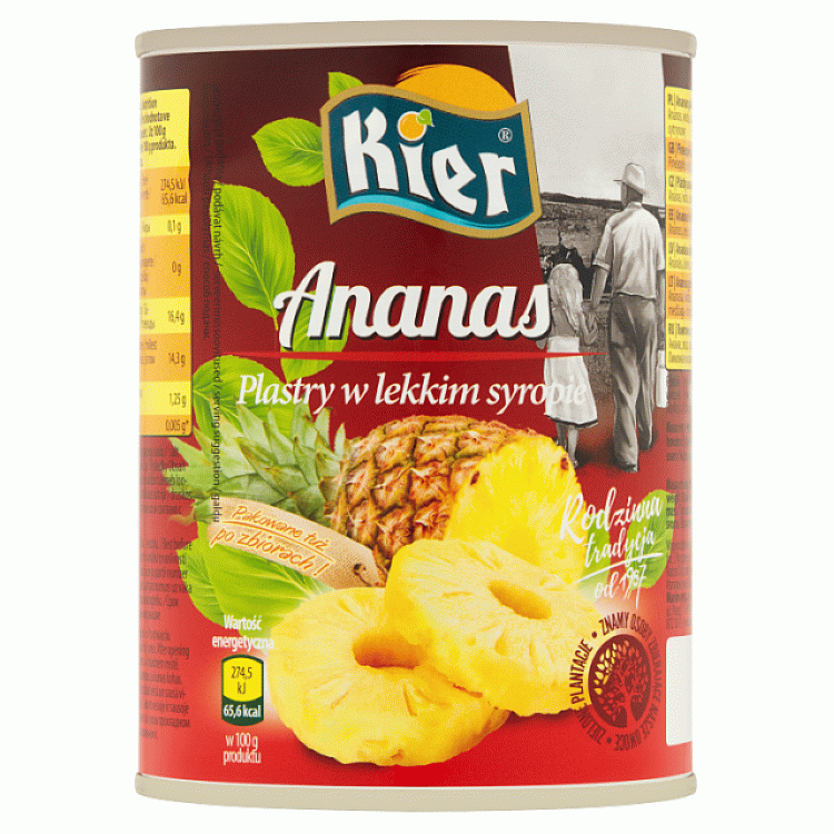Ананас кільцями в сиропі 565 грамм  Kier