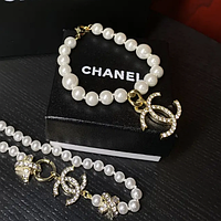 Підвіска з перлами і браслет з перлами / позолота