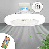 Вентилятор-люстра в патрон LED Multi-Function Fan Light універсальний стельовий з пультом LK-23D1, фото 10