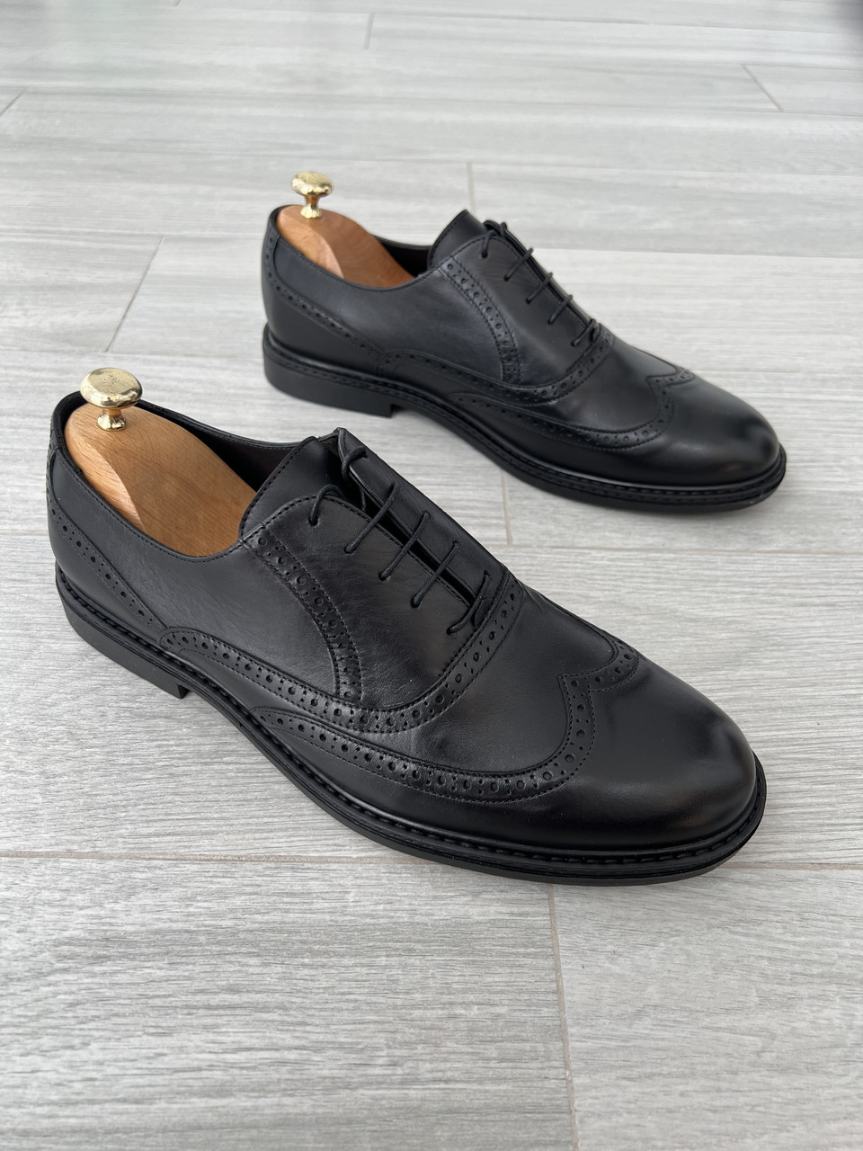 Шкіряні чоловічі туфлі 40 41 43 розмір, фото 1