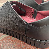 Шкіряні чорні мокасини з перфорацією 40 41 42 43 44 45 розмір, фото 6