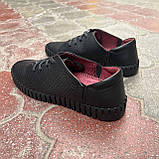 Шкіряні чорні мокасини з перфорацією 40 41 42 43 44 45 розмір, фото 7