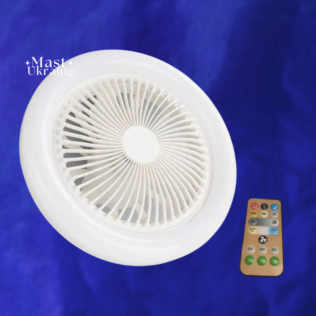 Вентилятор-люстра в патрон LED Multi-Function Fan Light універсальний стельовий з пультом LK-23D1