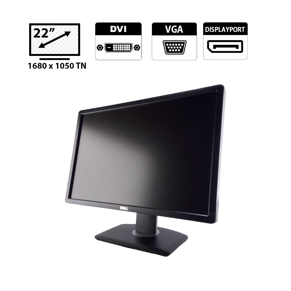Монітор Dell P2213 / 22" (1680x1050) TN / DisplayPort, VGA, DVI, USB