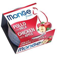 Вологий корм MONGE FRUIT CHICKEN WITH APPLE курка з яблуком для котів 80г