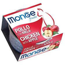 Вологий корм MONGE FRUIT CHICKEN WITH APPLE курка з яблуком для котів 80г, фото 1