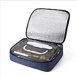 Плоска термосумка для ланчу 32×26×7 см Slim XL, сіра, фото 4