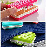 Міні органайзер для таблеток - таблетниця Case на 6 відділень, зелена, фото 5