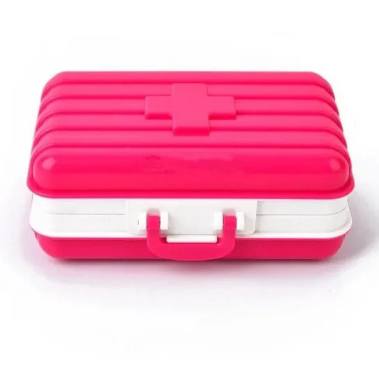 Міні органайзер для таблеток - таблетниця Case на 6 відділень, червона, фото 1