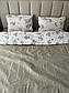 Євро комплект (Бязь) | Комплект постільної білизни "Гілочки на білому" | Простирадло 240х220 см, фото 8