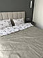 Євро комплект (Бязь) | Комплект постільної білизни "Гілочки на білому" | Простирадло 240х220 см, фото 7
