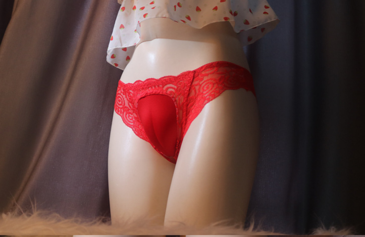 Стринги вагіна труси червоні. Накладна вагіна. Штучна вагіна, фото 1