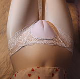 Стринги вагіна труси бежеві. Накладна вагіна. Штучна вагіна, фото 4