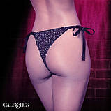 Трусики зі стразами на зав'язках чорні "Radiance Side-Tie Panties" CalExotics (розмір One size), фото 4