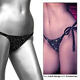 Трусики зі стразами на зав'язках чорні "Radiance Side-Tie Panties" CalExotics (розмір One size), фото 5