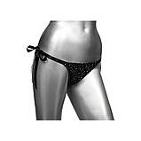 Трусики зі стразами на зав'язках чорні "Radiance Side-Tie Panties" CalExotics (розмір One size), фото 6