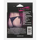 Трусики зі стразами на зав'язках чорні "Radiance Side-Tie Panties" CalExotics (розмір One size), фото 8