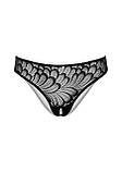 Трусики з квітковою аплікацією і відкритим доступом чорні Daring Intimates (розмір S/M), фото 9
