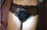 Стринги вагіна труси чорні. Накладна вагіна. Штучна вагіна, фото 3