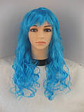Перука карнавальна блакитна, фото 2