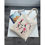 Екошопер Bookopt ВК4072 LOVE (квіти), бежевий, фото 4