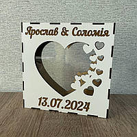 Пісочна рамка для пісочної церемонії біла 18*18*3 см