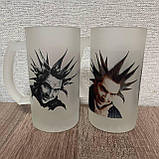 Матовий пивний келих з кольоровим принтом "Король і Шут" 0,5мл ціна за 1 шт, фото 2