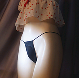 Стринги вагіна труси чорні. Накладна вагіна. Штучна вагіна, фото 4