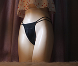 Стринги вагіна труси чорні. Накладна вагіна. Штучна вагіна, фото 2