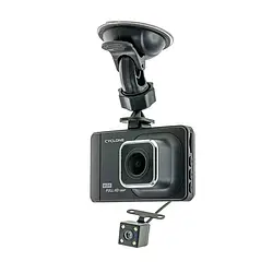 Відеореєстратор з камерою заднього виду CYCLONE DVF-70 V2 DUAL 32gb 1080P/30fps 200mAh