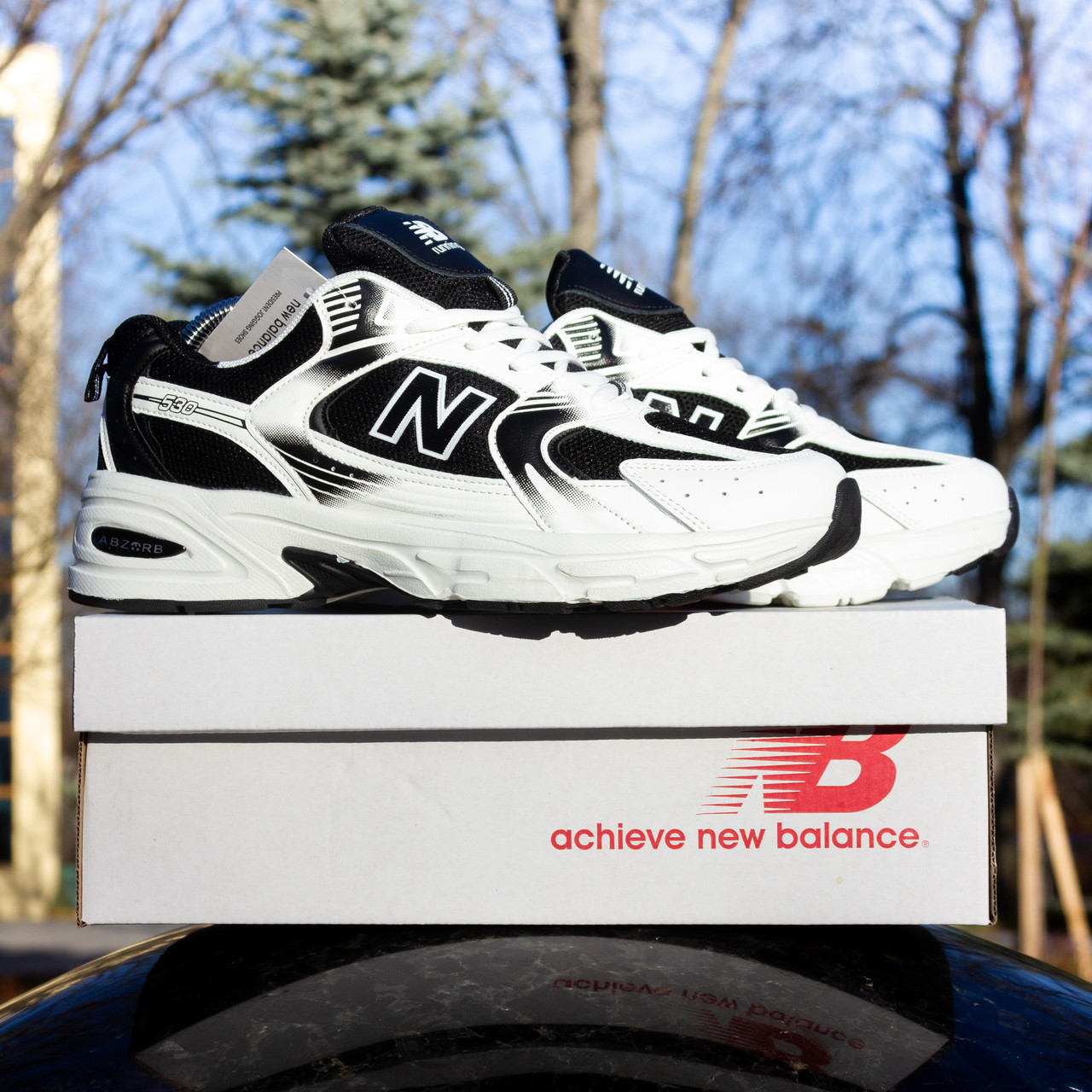 РОЗПРОДАЖ! Кросівки New Balance 530 білі з чорним