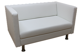 Офісний диван BNB Bongo Двомісний Білосніжно білий (Колір 2300)