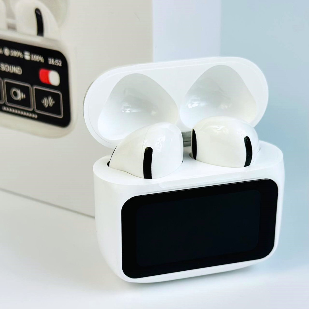 Безпровідні навушники AirPods 3 A11 Pro з інтелектуальним дисплеєм на кейсі |ANC+ENC| Білий 48325