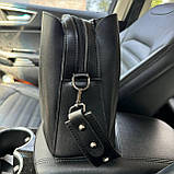 Стильна сумка на плече стиль Guess чорна, якісна сумочка для дівчат Гесс, фото 5