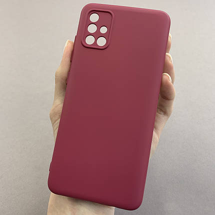 Чохол для Samsung Galaxy A51 матовий із захистом для камери чохол на телефон самсунг а51 бордовий cmr, фото 1