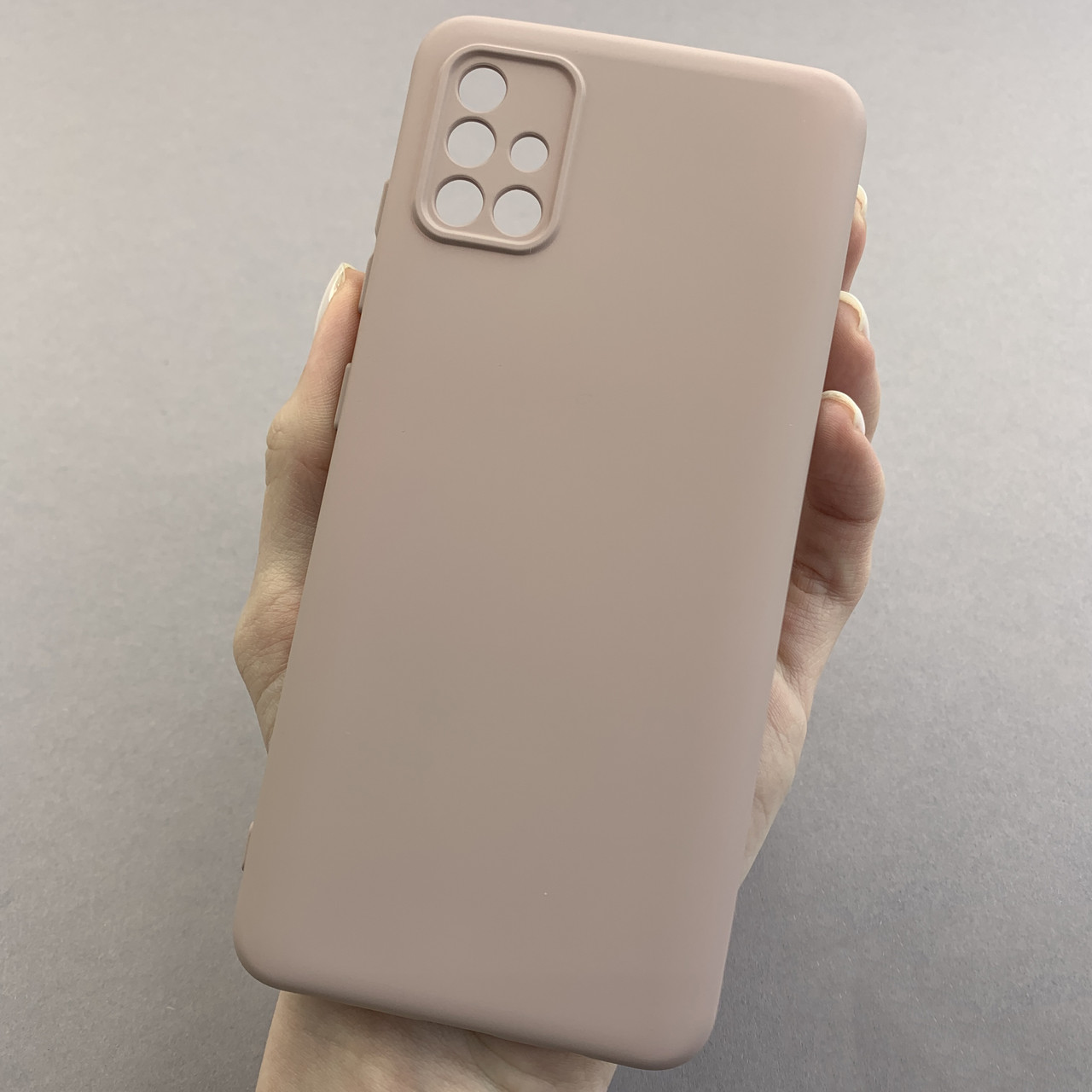 Чохол для Samsung Galaxy A51 матовий із захистом для камери чохол на телефон самсунг а51 бежевий cmr