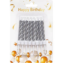 Свечи для торта "серебро", 8 шт