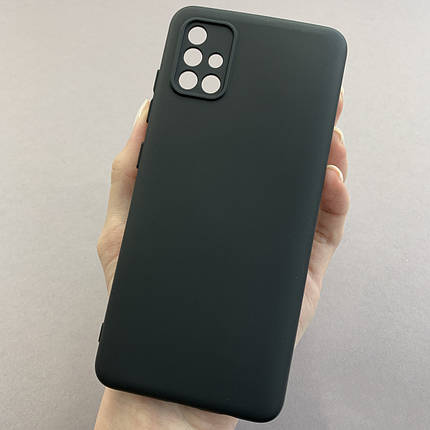 Чохол для Samsung Galaxy A51 матовий із захистом для камери чохол на телефон самсунг а51 чорний cmr, фото 1