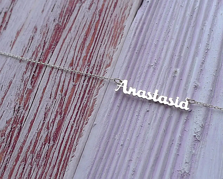 Срібне кольє з ім'ям Anastasia / срібна іменна підвіска Anastasia, фото 1