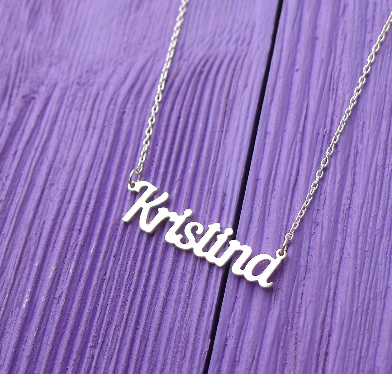 Срібне кольє з ім'ям Kristina/ланцюжок з ім'ям Kristina/Срібна підвіска з ім'ям Kristina
