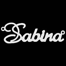 Срібне кольє з ім'ям Sabina / ланцюжок з ім'ям Sabina / срібна підвіска з ім'ям Sabina, фото 3
