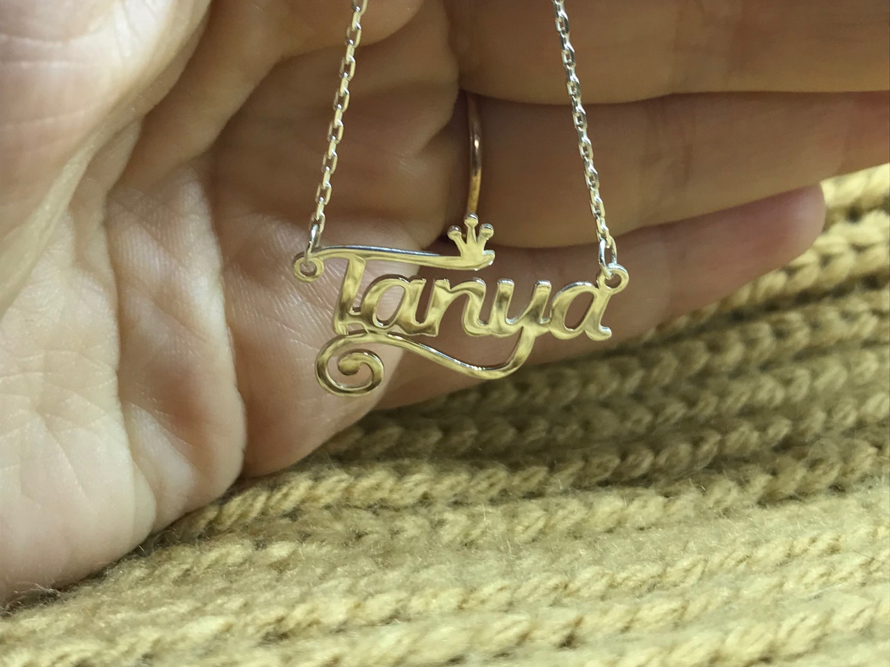 Срібне кольє з ім'ям Tanya / ланцюжок з ім'ям Tanya / срібна підвіска з ім'ям Tanya