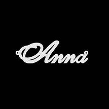 Срібне кольє з ім'ям Anna/ланцюжок срібний з ім'ям Anna/Срібляста підвіска з ім'ям Anna, фото 5