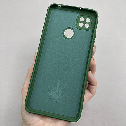 Чохол для Xiaomi Redmi 9C матовий із захистом для камери чохол на телефон сяомі редмі 9с темно-зелений cmr, фото 3