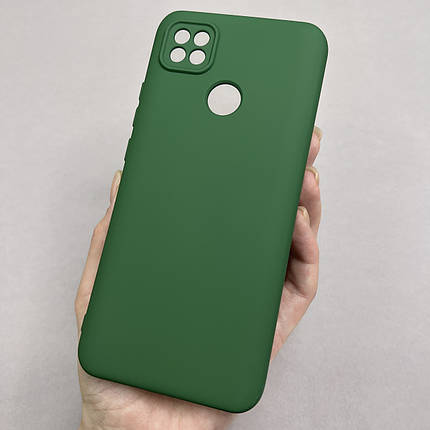 Чохол для Xiaomi Redmi 9C матовий із захистом для камери чохол на телефон сяомі редмі 9с темно-зелений cmr, фото 1