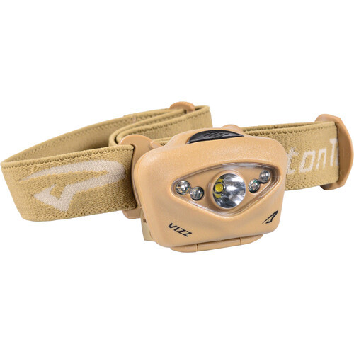 Ліхтар налобний Princeton Tec Vizz Tactical MPLS 550 Lm койот (інфрачервоне, червоне, зелене, синє світло)