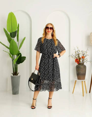 Легка літня сукня з тканини софт принтована квітами, кольори в асортименті розміри s, m, l, xl, фото 1