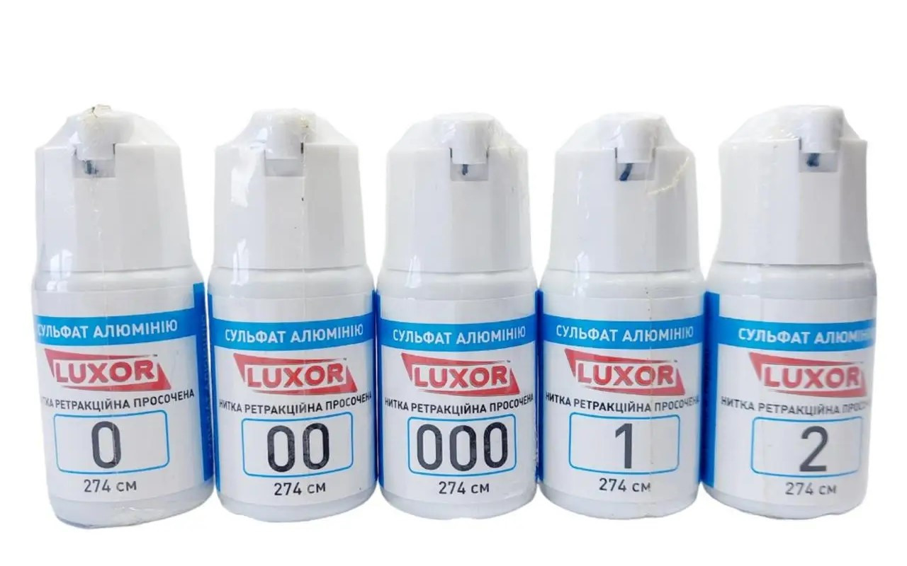 Нитка ретракційна LUXOR із сульфатом алюмінію розмір 00